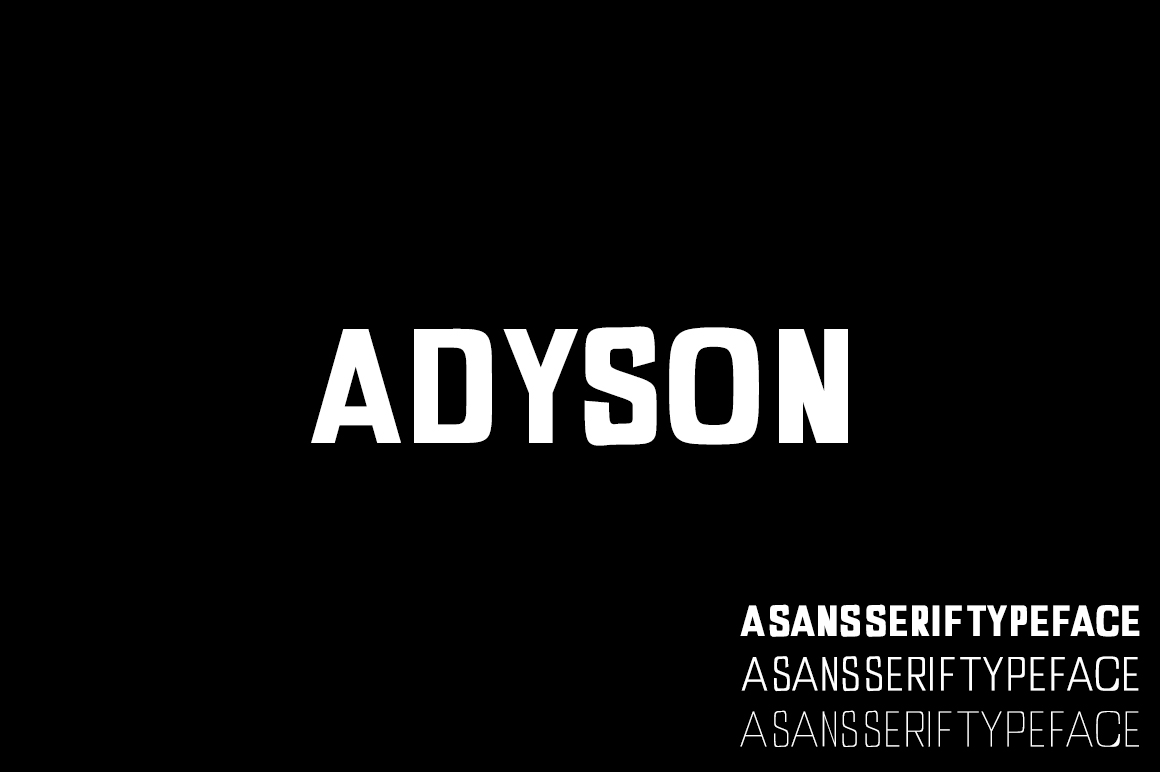 Adyson: The Bold Sans Serif Font for Stronger Brand Identity