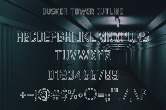 Dusker Tower Outline: The Perfect Font for Handmade Product Labels