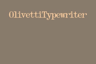 Olivetti Typewriter Family: A Modern Serif for Digital Branding